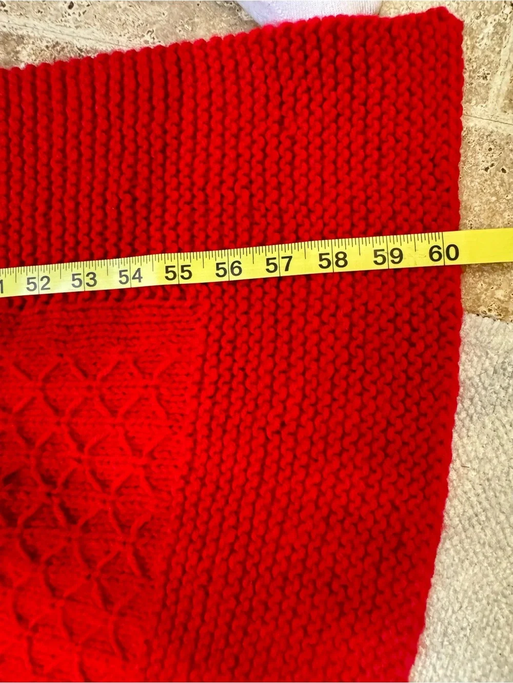 Handmade Red and Black Knit Throw Blanket - Cozy Textured Design